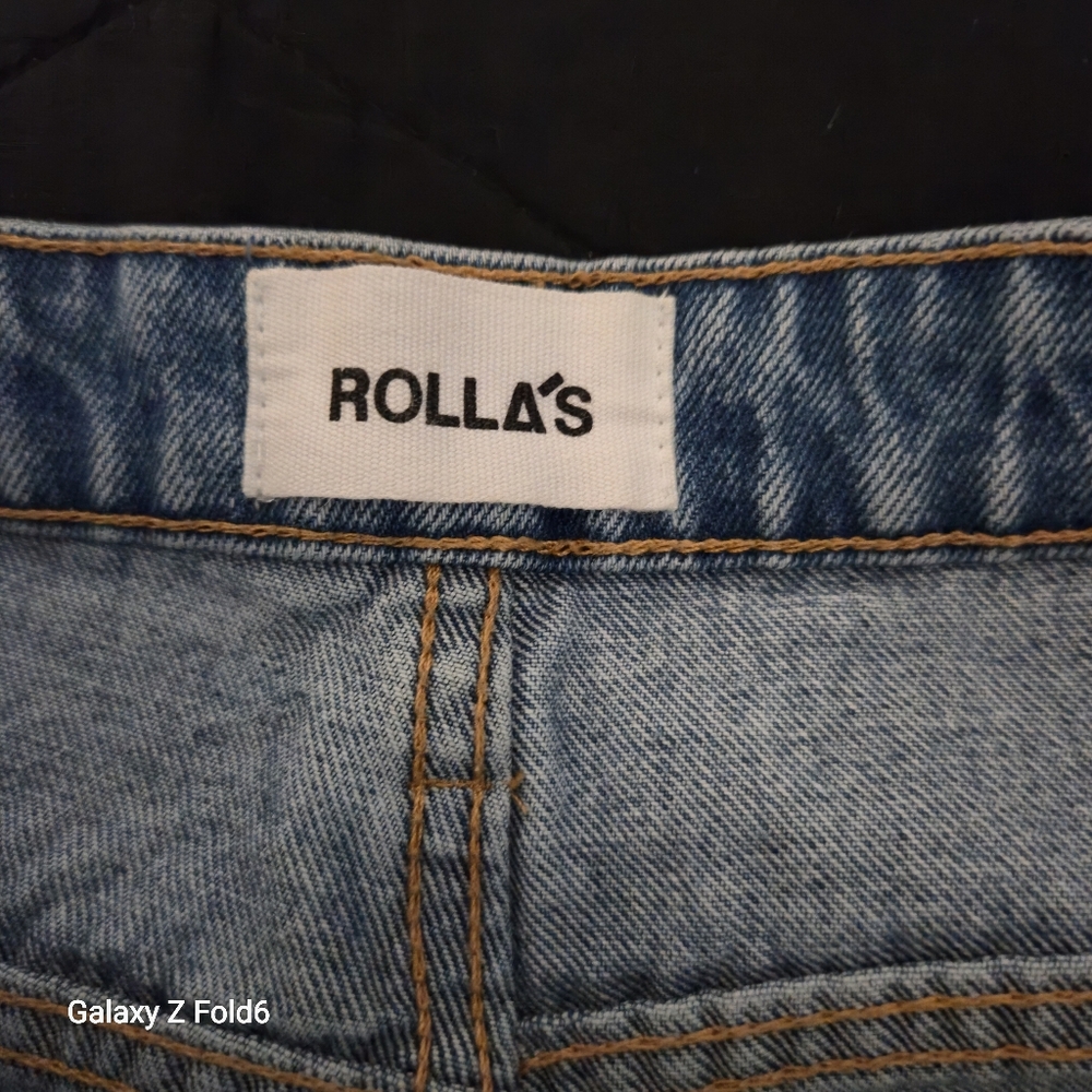 Rolla’s Dusters High Rise Relaxed‎ Denim Shorts Size 29 Cutoff Raw  Vintage Wash - Picture 3 of 8